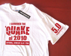 "I Survived the Quake of 2010" T-Shirt - Red Ink